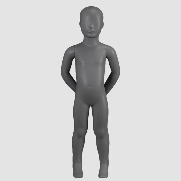 PRM-2 Wholsale fiberglass mannequin abstract grey color child mannequins