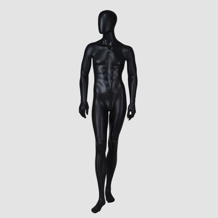 YB-3 Standing tall male mannequin full body black mannequin dummy