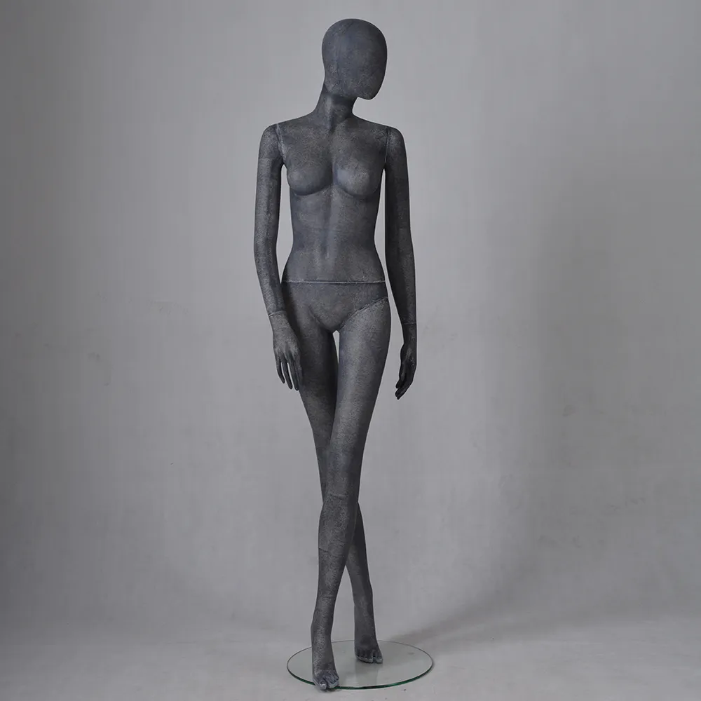 MPF03 Vintage black resin color female fashion mannequin full body for clothes display