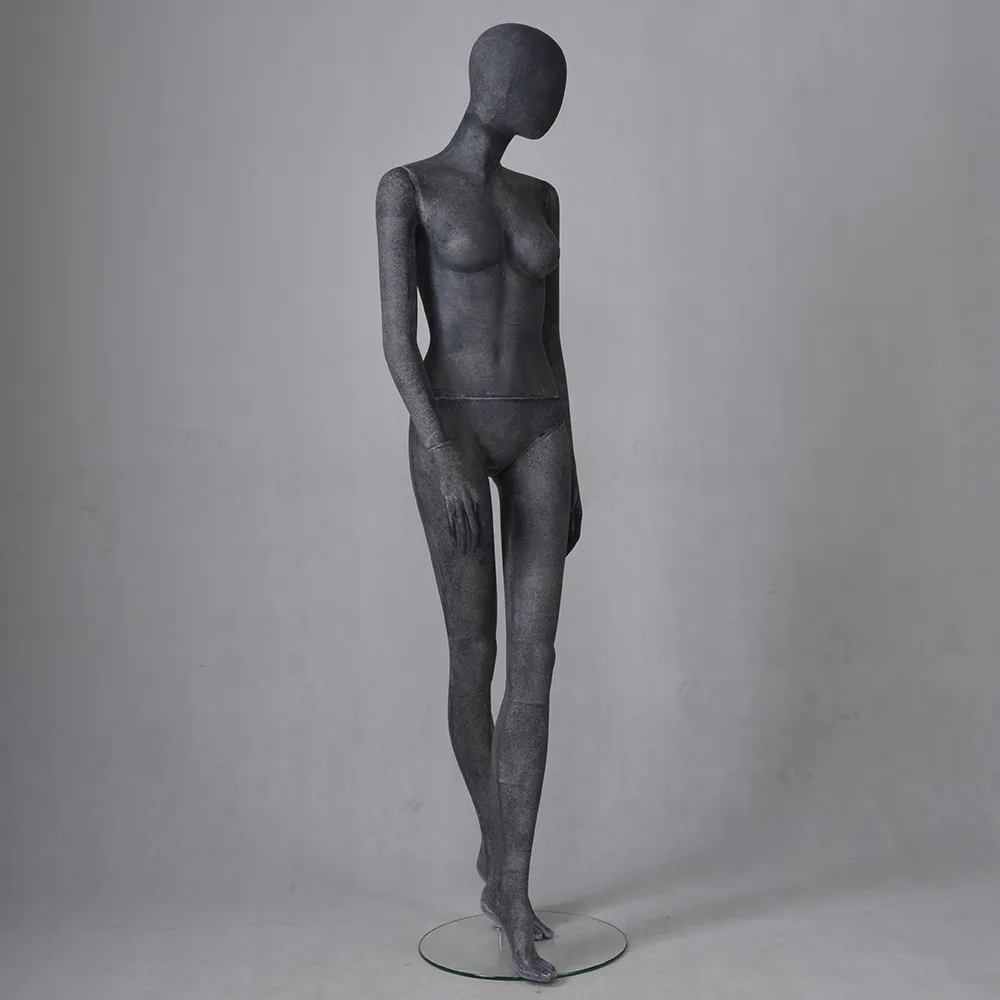 MPF03 Vintage black resin color female fashion mannequin full body for clothes display
