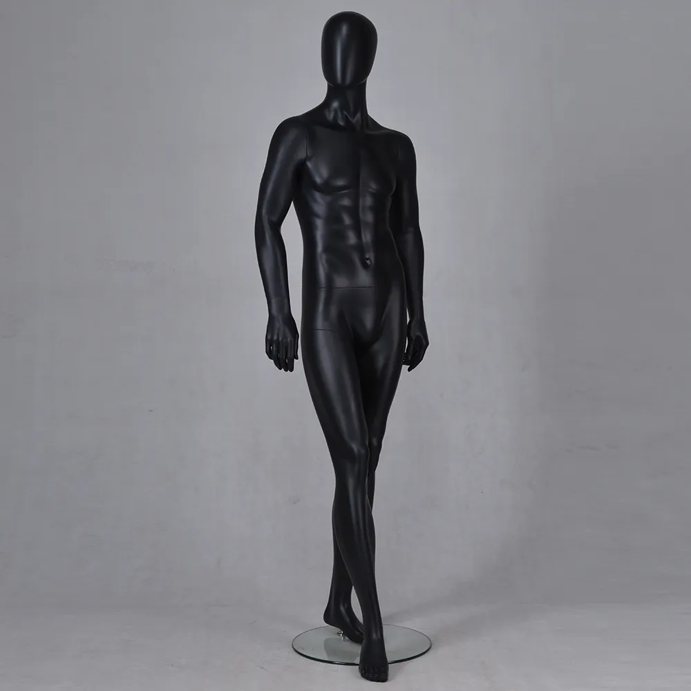 YB-3 Standing tall male mannequin full body black mannequin dummy