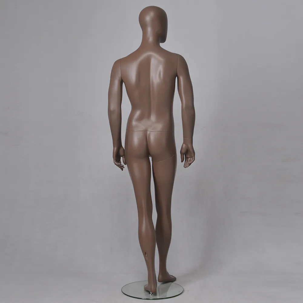 YB-3 African style standing male mannequin brown color mannequin men for display