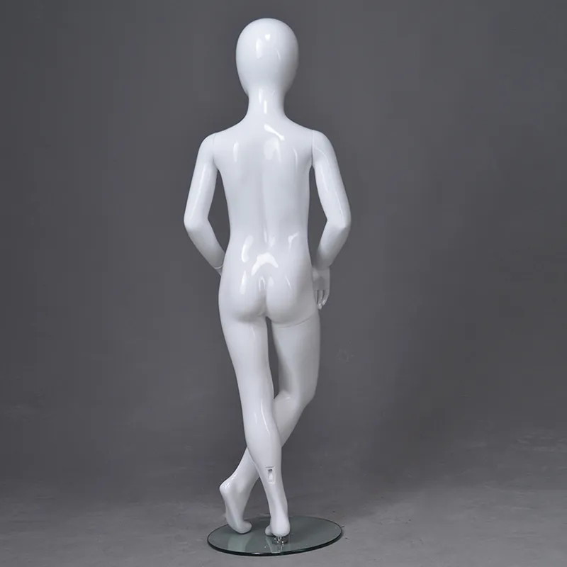 PRIM-224 Custom full body kids dummy glossy white abstract child mannequin