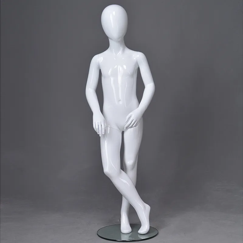 PRIM-224 Custom full body kids dummy glossy white abstract child mannequin