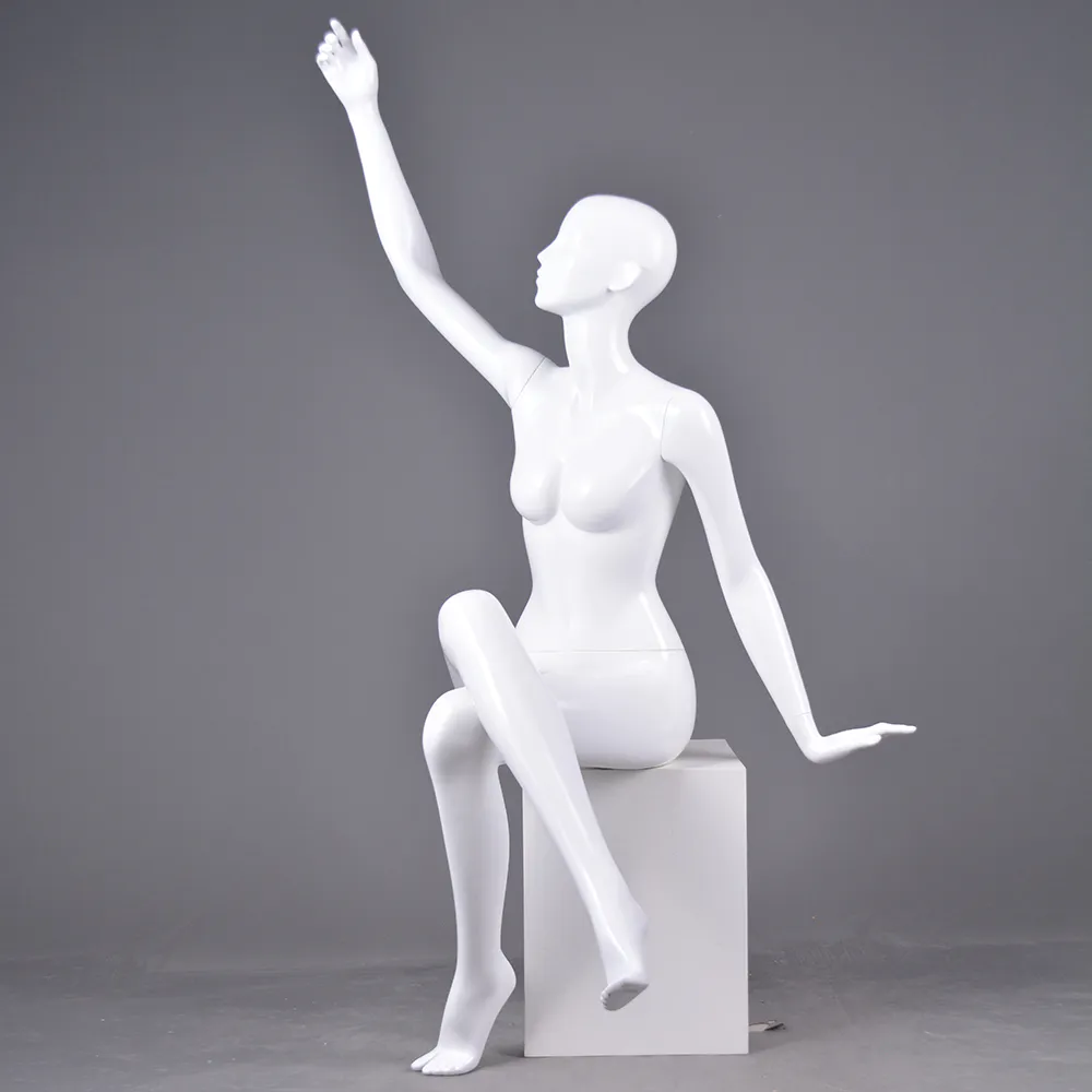 RNF-5 Sitting female realistic mannequins used female underwear dummy