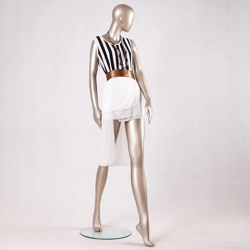 90-S3 Champagne gold female mannequin full body clothing dummy mannequin for women dress display