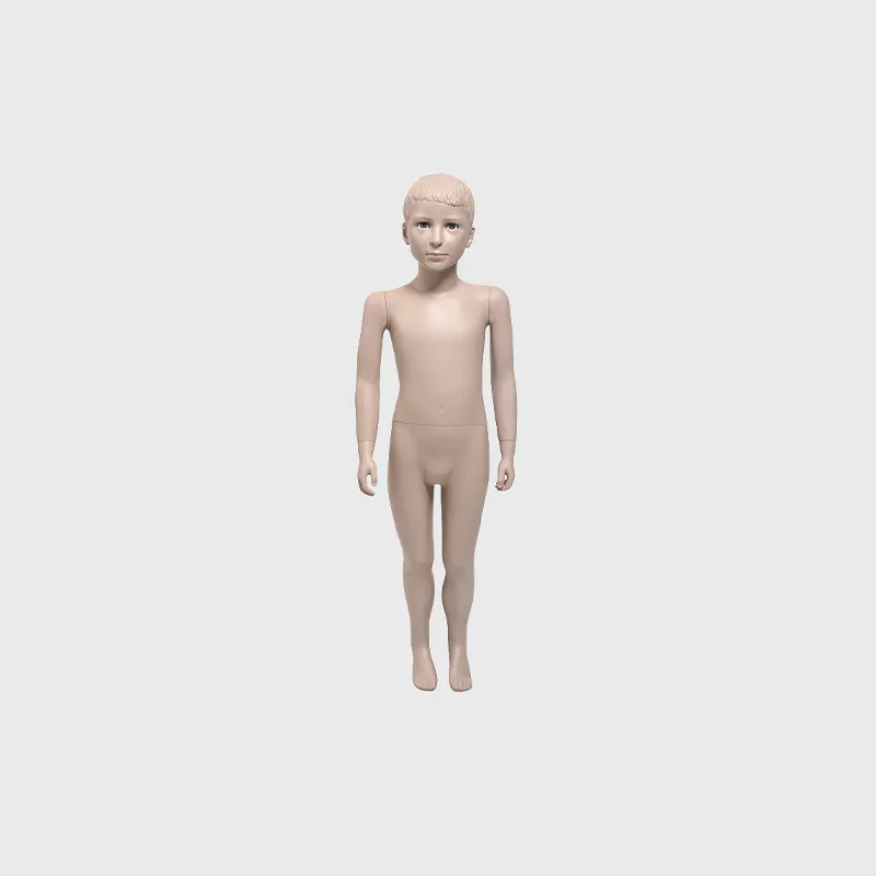 Realistic mannequin boy with sclpture head