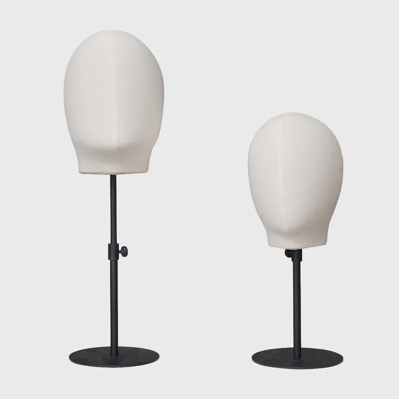 Fabric mannequin head with stand for hat display
