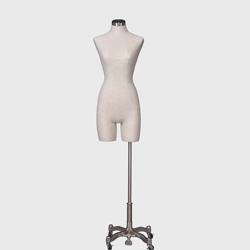 Half size bust form mannequin dress form vintage mannequin covered fabric