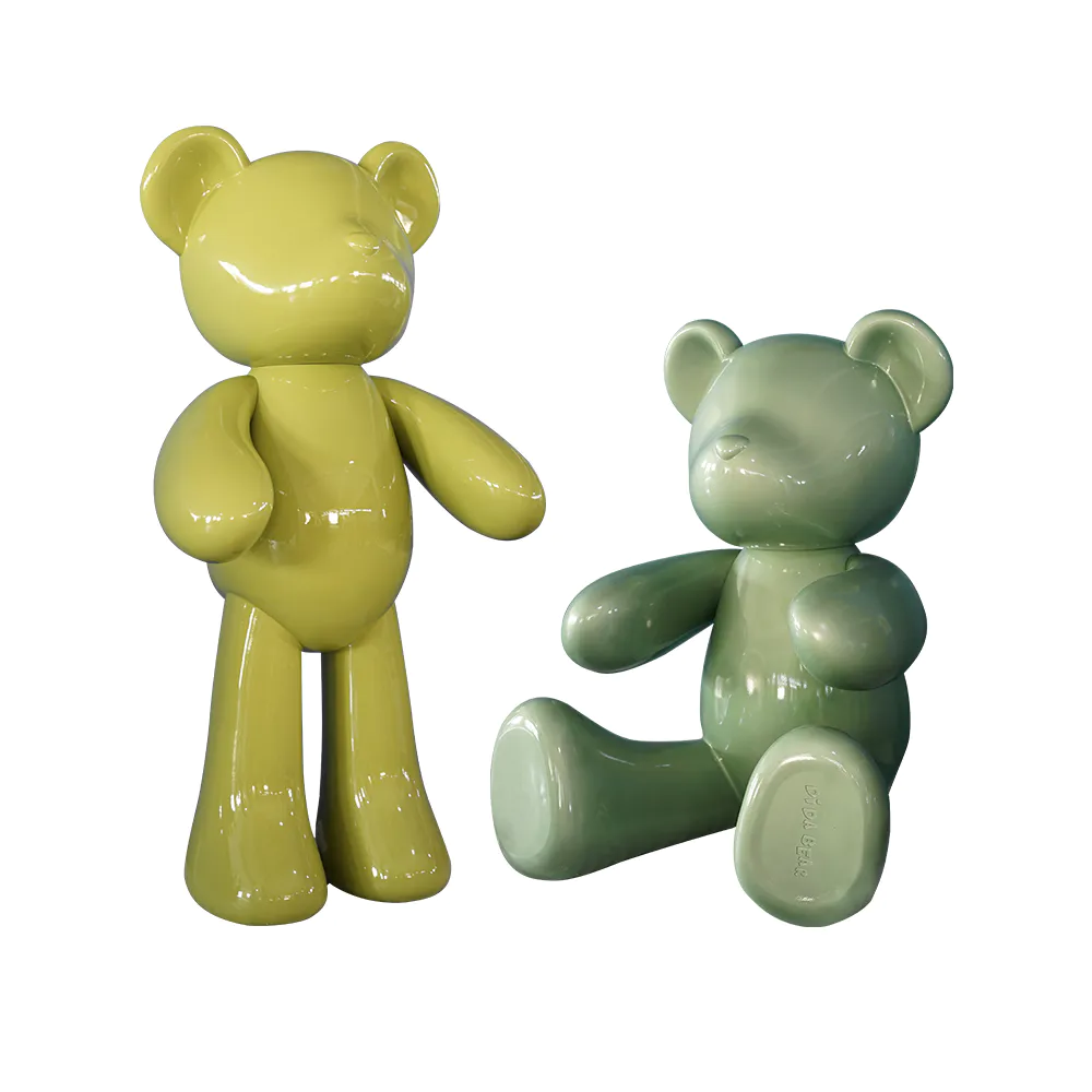 Wholesale dida big bear shopping mall display props fiberglass custom animal sculpture With Good Price-Art Wing